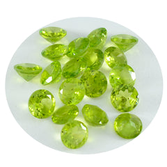 Peridot 1PC Small 8x8 MM Round Faceted Green Luster Semi Precious Loose Gemstones