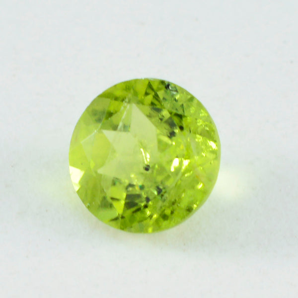 Peridot 1PC Chunky 14x14 MM Round Faceted Green Genuine Semi Precious Loose Gems