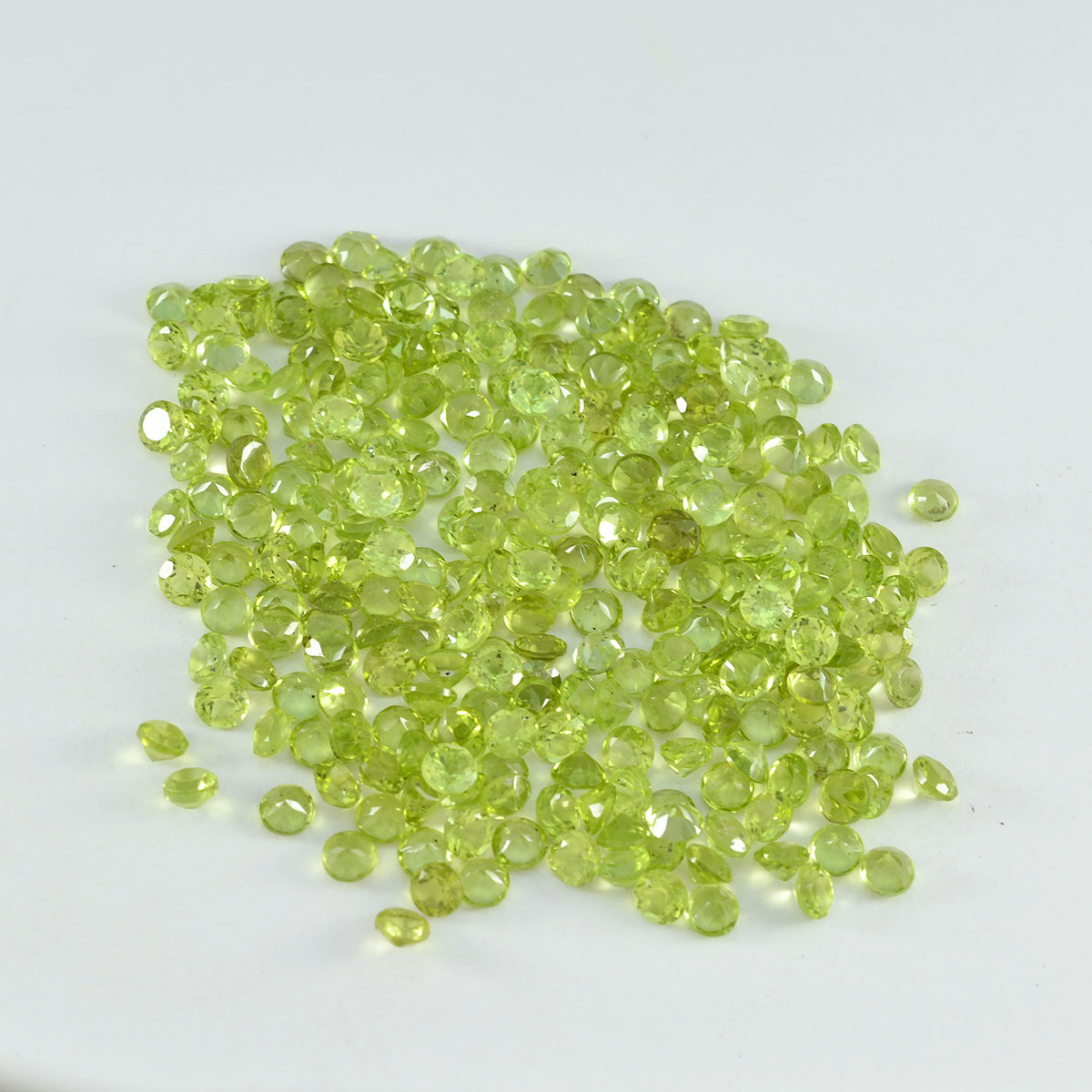 Peridot 10PC Tiny 4x4 MM Round Faceted Green Brilliant Semi Precious Loose Gemstones