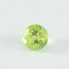 Peridot 1PC Tiny 6x6 MM Round Faceted Green Polished Semi Precious Loose Gems