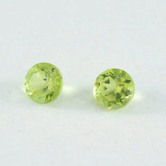 Peridot 1PC Small 7x7 MM Round Faceted Green Splendid Semi Precious Loose Gemstone