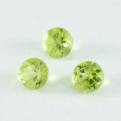Peridot 1PC Small 8x8 MM Round Faceted Green Luster Semi Precious Loose Gemstones