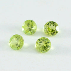 Peridot 1PC Small 7x7 MM Round Faceted Green Splendid Semi Precious Loose Gemstone