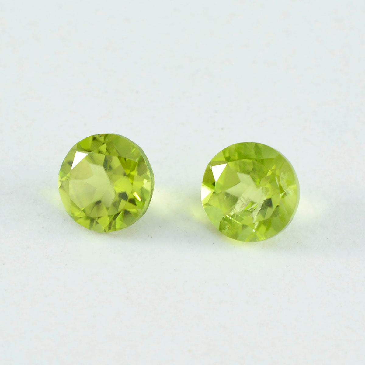 Peridot 1PC Medium 9x9 MM Round Faceted Green Lustrous Semi Precious Gems