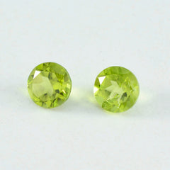 Peridot 1PC Medium 9x9 MM Round Faceted Green Lustrous Semi Precious Gems