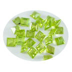 Peridot 1PC Small 8x8 MM Square Faceted Green Luster Semi Precious Loose Gemstones