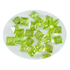 Peridot 1PC Small 8x8 MM Square Faceted Green Luster Semi Precious Loose Gemstones