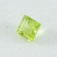 Peridot 1PC Medium 9x9 MM Square Faceted Green Lustrous Semi Precious Gems