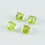 Peridot 1PC Tiny 6x6 MM Square Faceted Green Polished Semi Precious Loose Gems