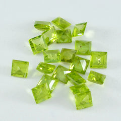 Peridot 1PC Small 7x7 MM Square Faceted Green Splendid Semi Precious Loose Gemstone