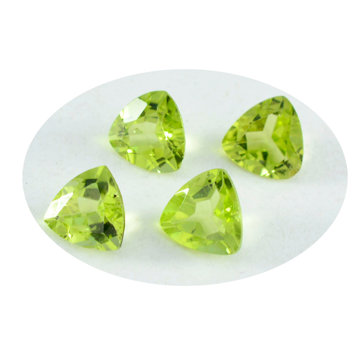 Peridot 1PC Chunky 13x13 MM Triangle Faceted Green Natural Semi Precious Gems