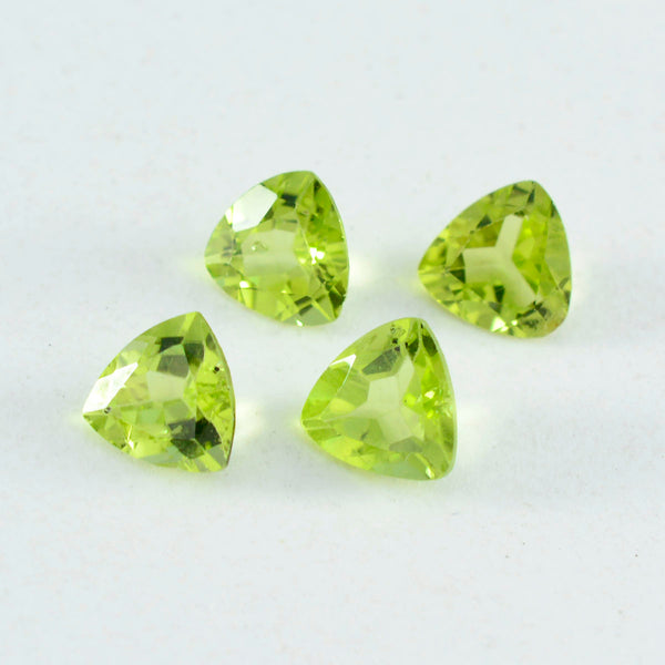 Peridot 1PC Chunky 16x16 MM Triangle Faceted Green Pure Semi Precious Loose Gemstones