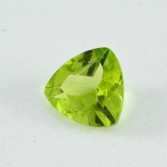 Peridot 1PC Large 10x10 MM Triangle Faceted Green Shine Semi Precious Loose Gems