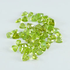 Peridot 1PC Tiny 5x5 MM Triangle Faceted Green Sparkling Semi Precious Gems