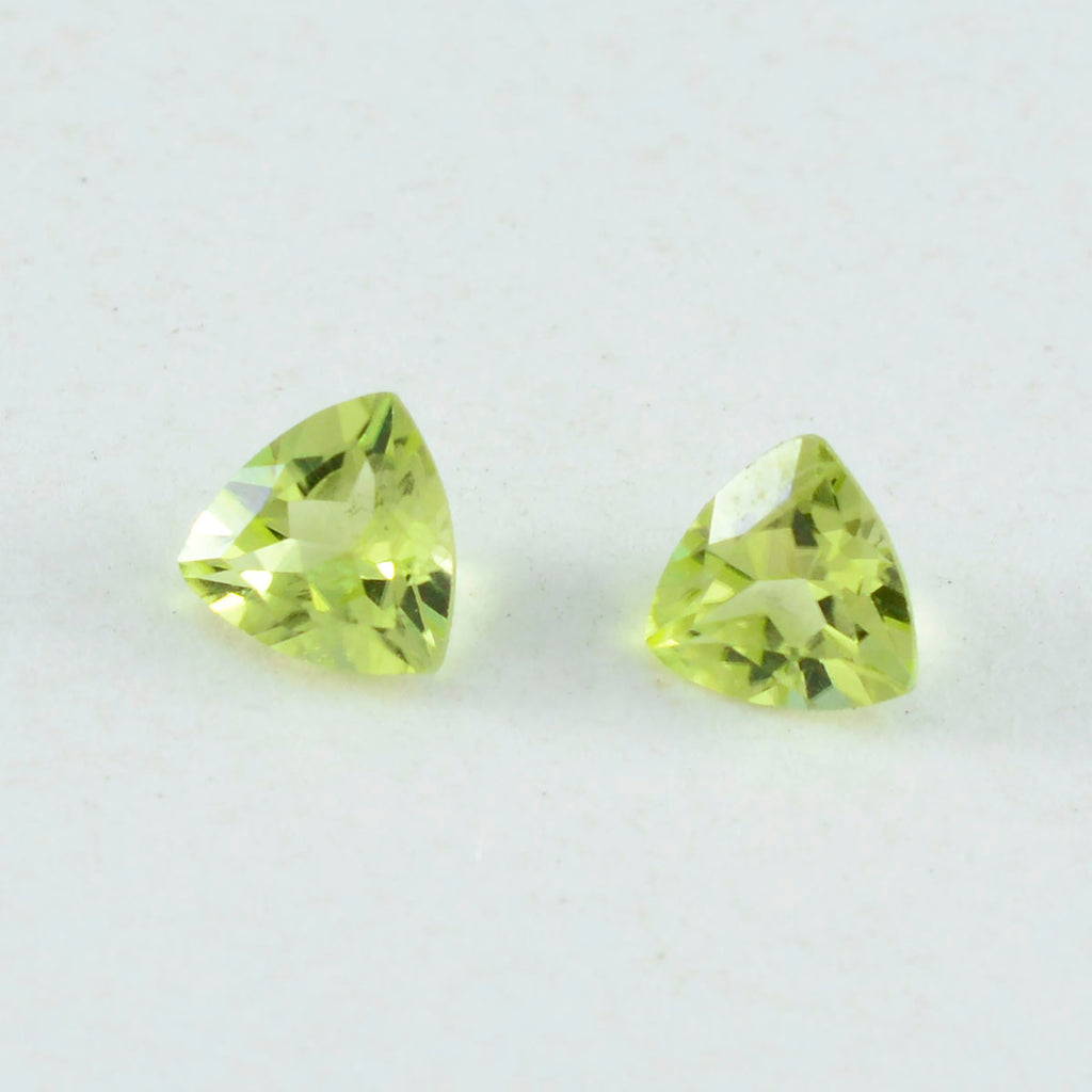 Peridot 1PC Medium 9x9 MM Triangle Faceted Green Lustrous Semi Precious Gems