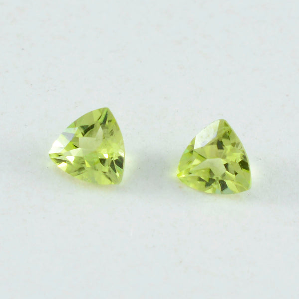 Peridot 1PC Medium 9x9 MM Triangle Faceted Green Lustrous Semi Precious Gems