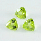 Peridot 1PC Small 8x8 MM Triangle Faceted Green Luster Semi Precious Loose Gemstones