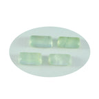 Prehnite 1PC Small 5x10 MM Baguette Cabochon Green Luster semi Precious Loose Gemstones