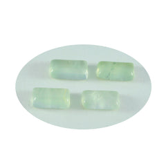 Prehnite 1PC Small 5x10 MM Baguette Cabochon Green Luster semi Precious Loose Gemstones