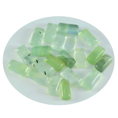 Prehnite 1PC Small 6x12 MM Baguette Cabochon Green Lustrous semi Precious Semi Precious Gemstone