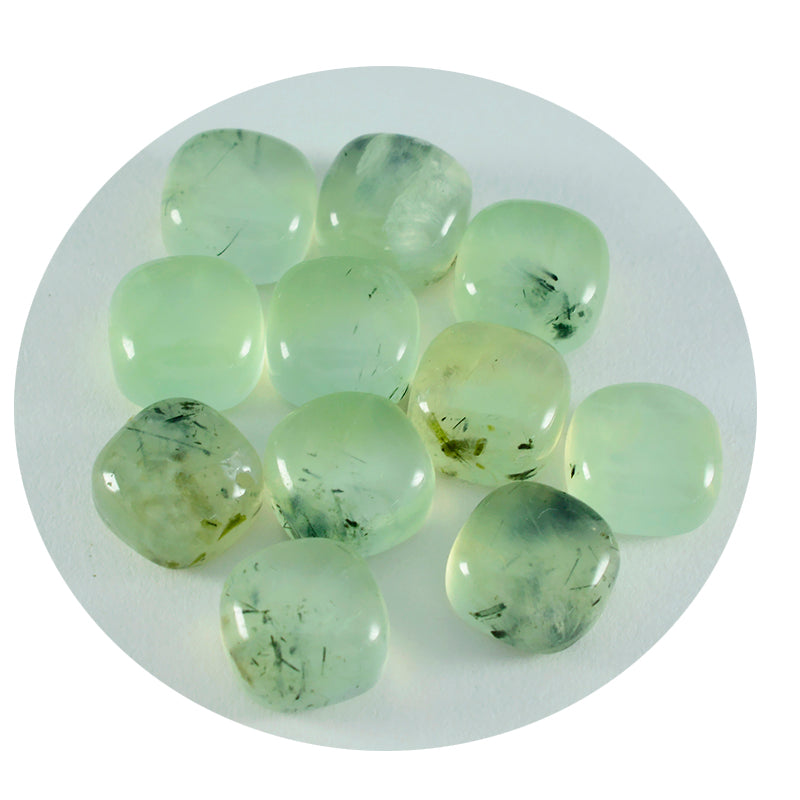 Prehnite 1PC Small 8x8 MM Cushion Cabochon Green Fiery semi Precious Semi Precious Gemstone