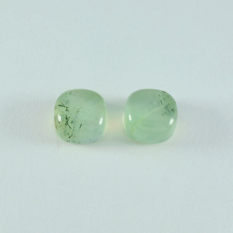 Prehnite 1PC Small 8x8 MM Cushion Cabochon Green Fiery semi Precious Semi Precious Gemstone Main image