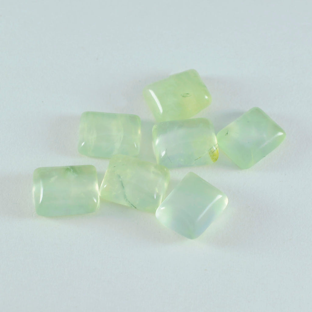 Prehnite 1PC Medium 7x10 MM Emerald Cabochon Green Lustrous semi Precious Gems