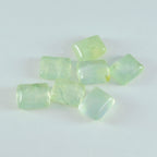 Prehnite 1PC Small 6x8 MM Emerald Cabochon Green Polished semi Precious Loose Gemstones
