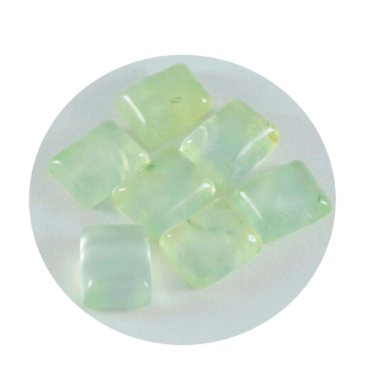 Prehnite 1PC Medium 8x10 MM Emerald Cabochon Green Shine semi Precious Loose Gems