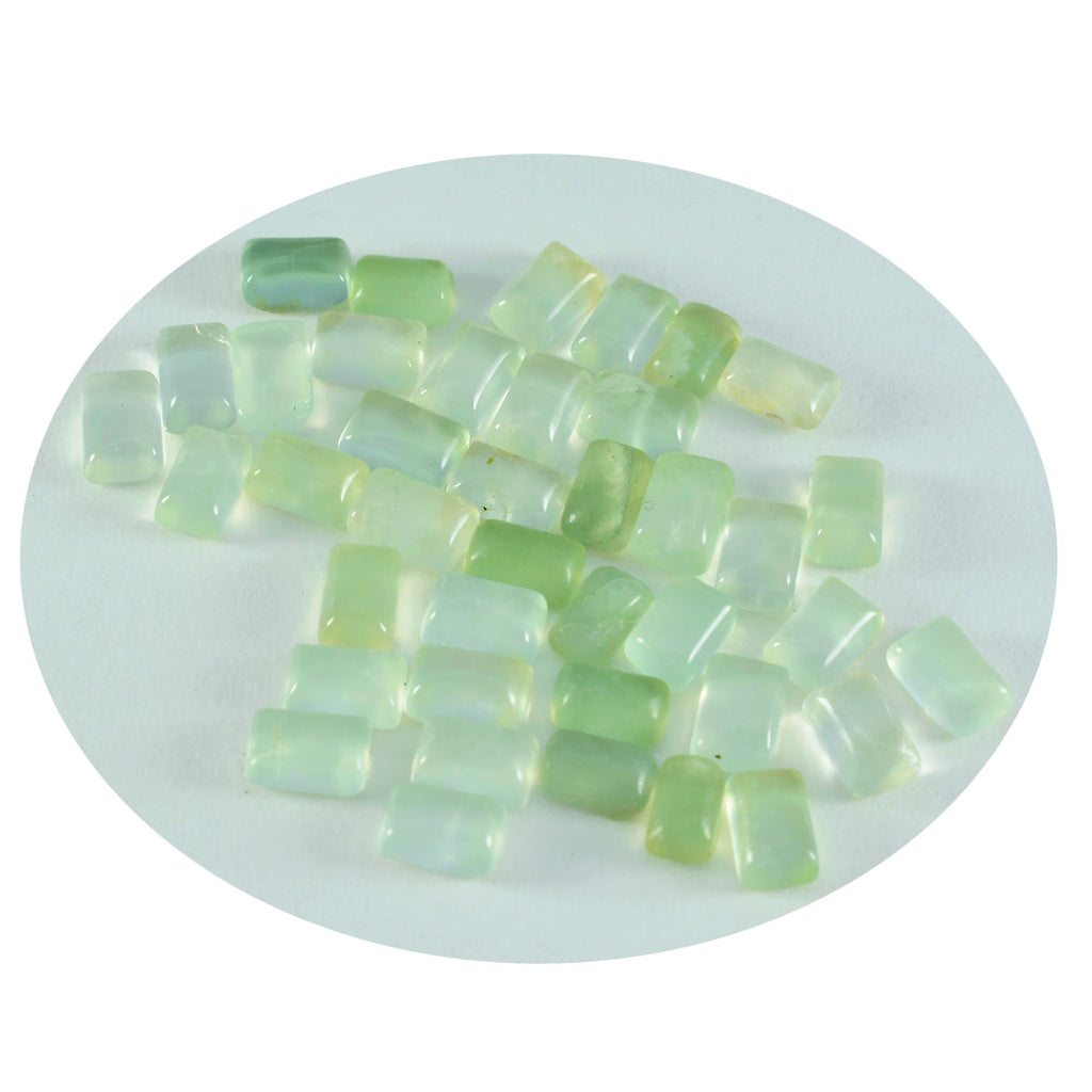 Prehnite 10PC Tiny 4x6 MM Emerald Cabochon Green Brilliant semi Precious Loose Gems