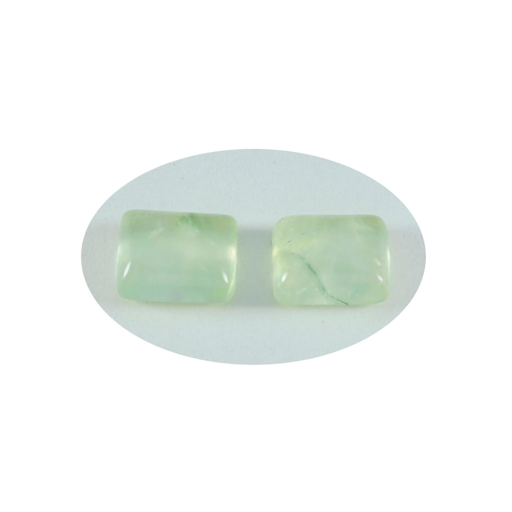 Prehnite 1PC Medium 8x10 MM Emerald Cabochon Green Shine semi Precious Loose Gems