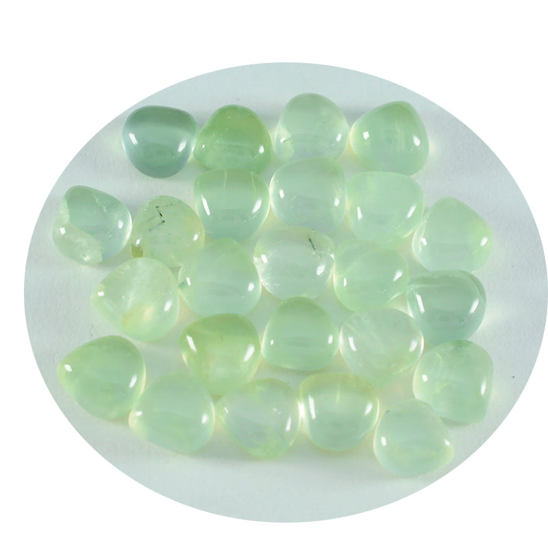 Prehnite 1PC Tiny 6x6 MM Heart Cabochon Green Shine semi Precious Loose Gemstones