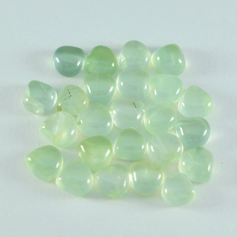 Prehnite 1PC Medium 9x9 MM Heart Cabochon Green Natural semi Precious Gems