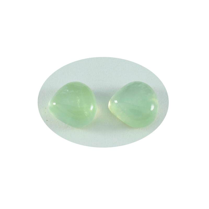 Prehnite 1PC Medium 9x9 MM Heart Cabochon Green Natural semi Precious Gems