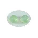 Prehnite 1PC Medium 9x9 MM Heart Cabochon Green Natural semi Precious Gems