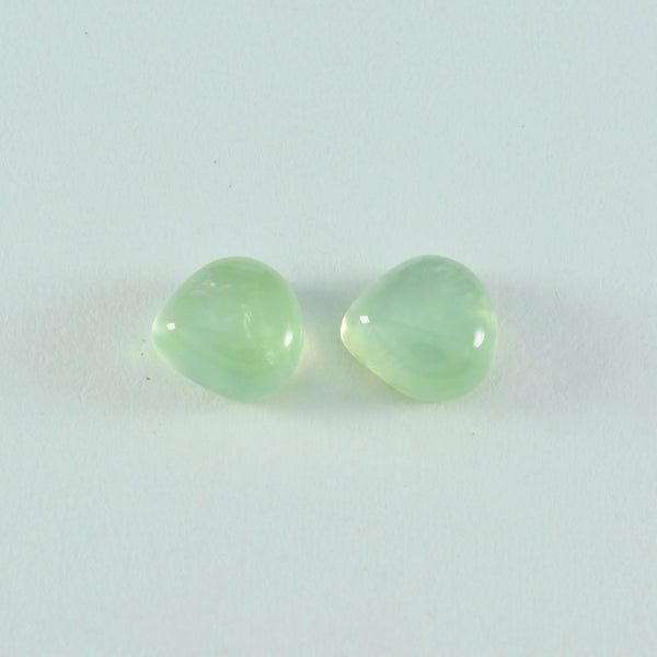 Prehnite 1PC Large 10x10 MM Heart Cabochon Green Genuine semi Precious Loose Gems