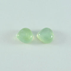 Prehnite 1PC Large 10x10 MM Heart Cabochon Green Genuine semi Precious Loose Gems