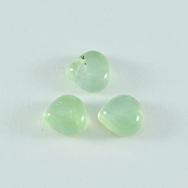 Prehnite 10PC Tiny 3x3 MM Heart Cabochon Green Splendid semi Precious Gems
