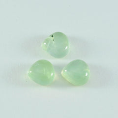 Prehnite 1PC Large 11x11 MM Heart Cabochon Green Superior semi Precious Loose Gemstone