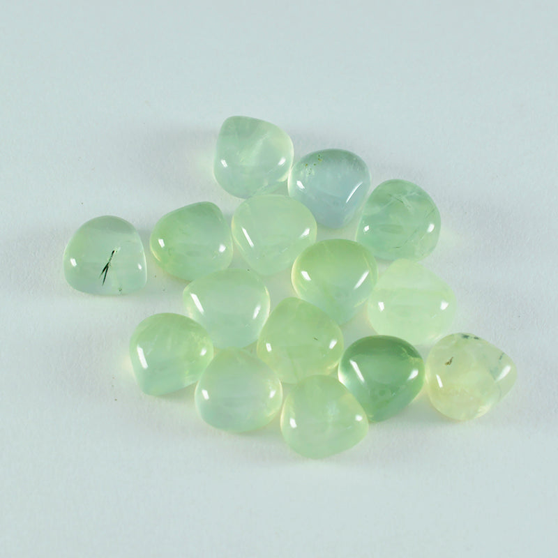 Prehnite 10PC Tiny 5x5 MM Heart Cabochon Green Lustrous semi Precious Loose Gemstone