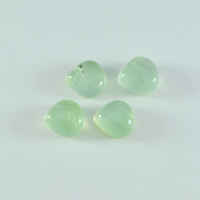 Prehnite 1PC Small 7x7 MM Heart Cabochon Green Fine semi Precious Semi Precious Gemstone
