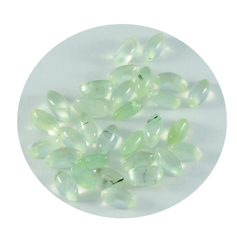 Prehnite 10PC Tiny 3x6 MM Marquise  Cabochon Green Shine semi Precious Loose Gems
