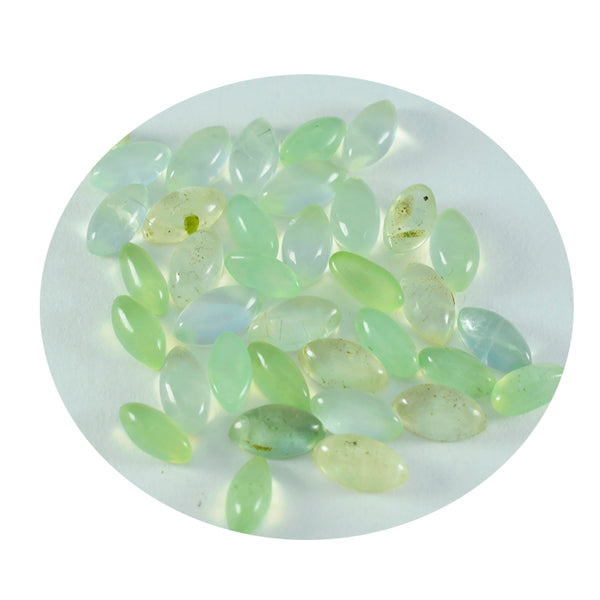 Prehnite 10PC Tiny 4x8 MM Marquise  Cabochon Green Fine semi Precious Loose Gemstone