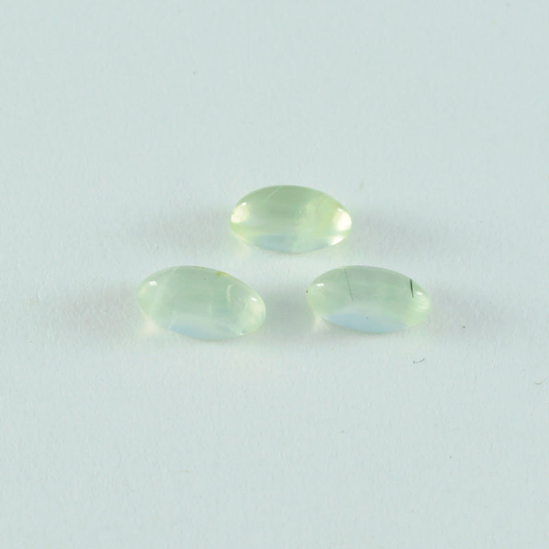 Prehnite 1PC Small 6x12 MM Marquise  Cabochon Green Natural semi Precious Semi Precious Gemstone