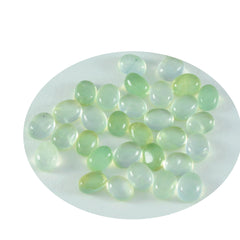 Prehnite 10PC Tiny 3x5 MM Oval Cabochon Green Luster semi Precious Loose Gemstones