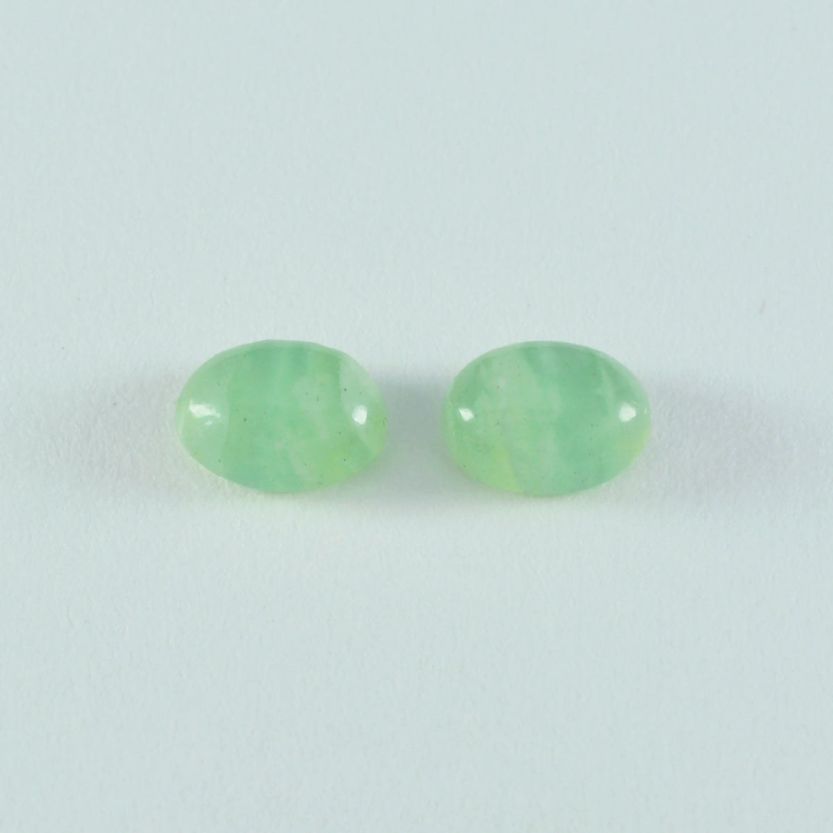 Prehnite 1PC Large 10x12 MM Oval Cabochon Green Brilliant semi Precious Loose Gems