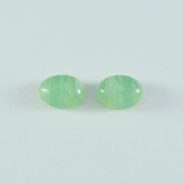 Prehnite 1PC Large 10x12 MM Oval Cabochon Green Brilliant semi Precious Loose Gems