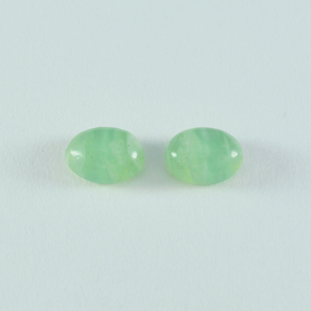 Prehnite 10PC Tiny 3x5 MM Oval Cabochon Green Luster semi Precious Loose Gemstones