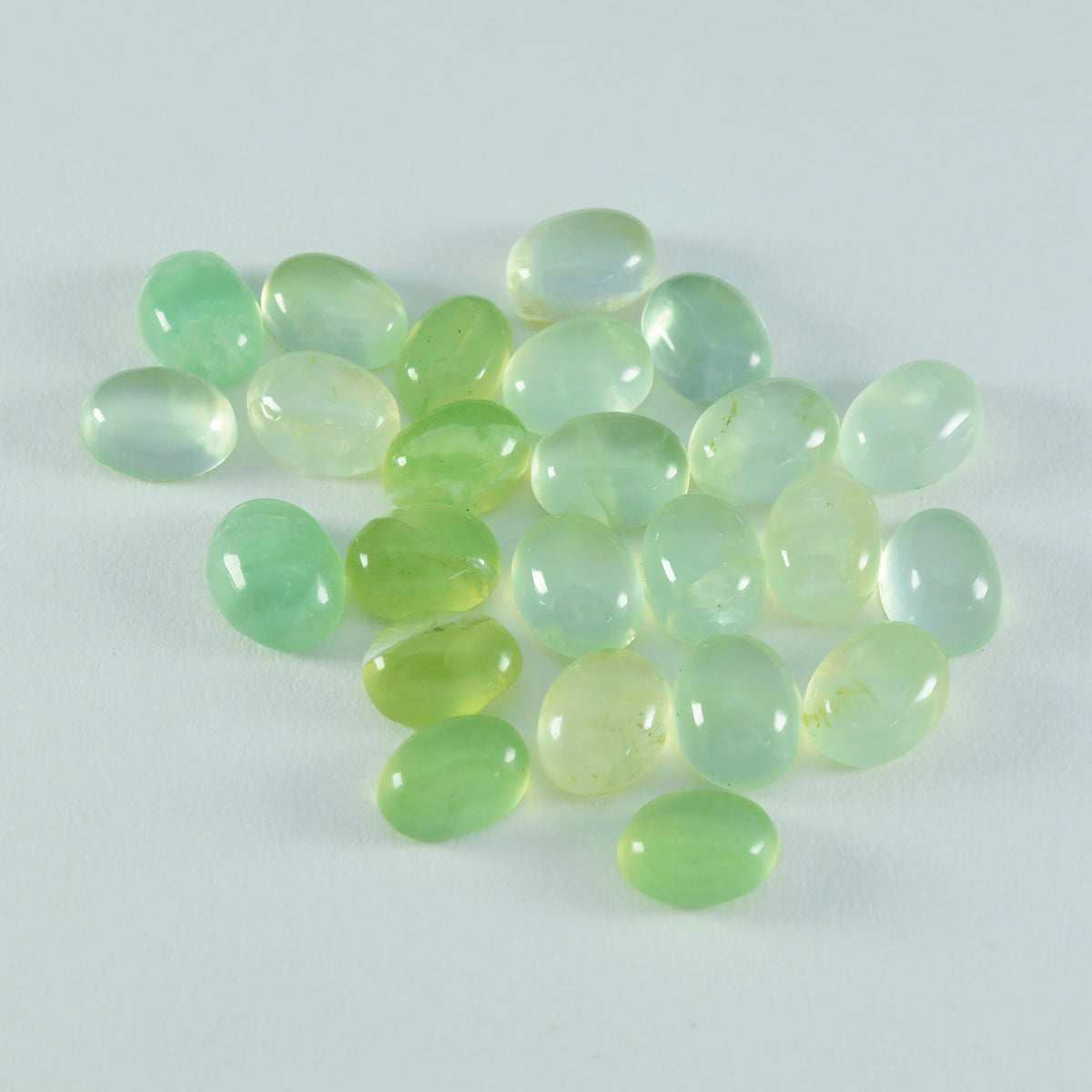 Prehnite 1PC Small 6x9 MM Oval Cabochon Green High-Quality semi Precious Loose Gems Image secondaire du produit