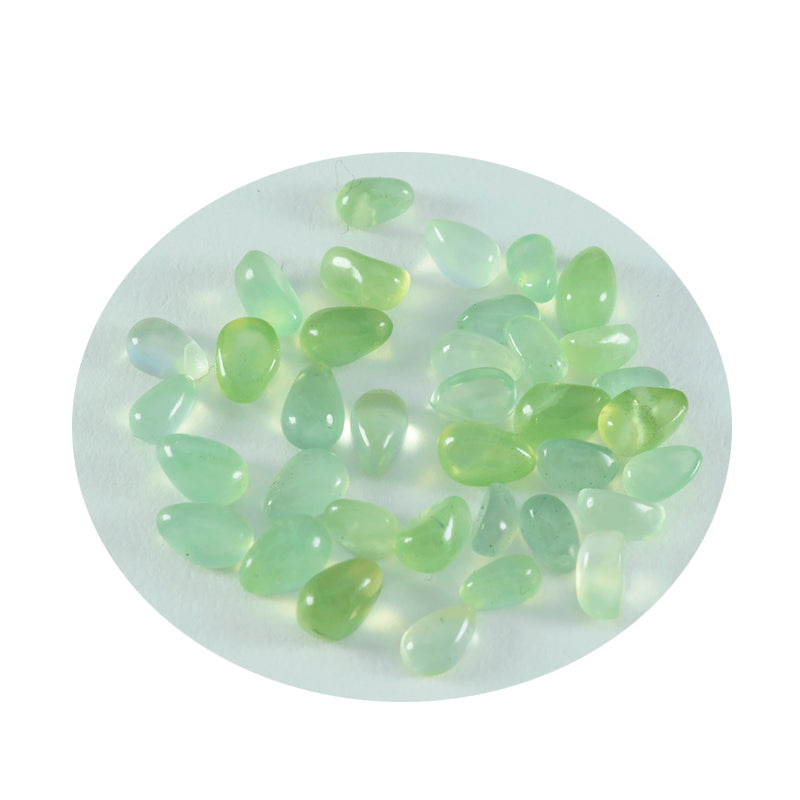 Prehnite 1PC Tiny 5x7 MM Pear Cabochon Green Superior semi Precious Semi Precious Gemstone